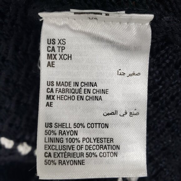 3/$25 INC International Concepts Crochet Knit Dress XS Bodycon Fringe Black - Picture 9 of 9